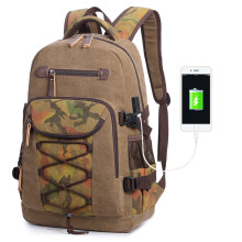 2019 unisex backpack teenager boys and girls vintage casual travel backpack large capacity canvas backpacks,green,18.5inch