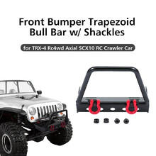 Protective Net Front Bumper with 2pcs Round Light for RC TRX-4 Rc4wd Axial scx10