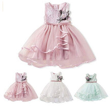 USA Toddler Baby Girl Kid Autumn Long Sleeve Lace Floral Princess Tutu Dress lot