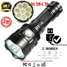 45000LM Ultra Bright Flashlight High Power XM-L T6 LED Camping Lamp Torch 18650