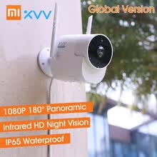 -Versi&oacute;n global Xiaomi Youpin Xiaovv C&aacute;mara panor&aacute;mica al aire libre 1080P HD C&aacute;mara de vigilancia de seguridad para el hogar Impermeable a prueba de polvo Wirel on JD