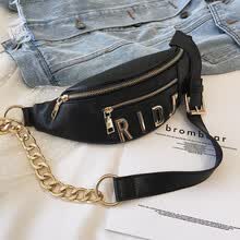 -Ri&ntilde;onera femenina 2019 nueva versi&oacute;n coreana de los deportes de moda de marea corriendo Wild Messenger bolsillos peque&ntilde;os con letras de personalidad on JD