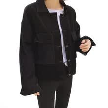 coats-jackets-2020 nuevas mujeres primavera oto&ntilde;o solapa manga larga color s&oacute;lido abrigo suelto casual bolsillo pana chaqueta on JD