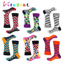 men-socks-LIONZONE engrosamiento c&aacute;lido invierno calcetines de algod&oacute;n hombres unisex de color rombos enrejados ocio Trend Crew calcetines divertidos amantes regalo on JD