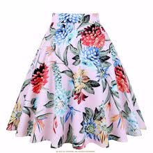 -Dise&ntilde;o falda Floral Mujeres cintura alta tallas grandes faldas de verano on JD