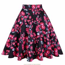 -Dise&ntilde;o falda Floral Mujeres cintura alta tallas grandes faldas de verano on JD