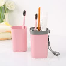 makeup-bags-cases-Xin Yan taza de lavado de paja de trigo pareja taza de cepillo de dientes suministros de viaje taza de viaje port&aacute;til conjunto desmontable en dos (dando 2 cepillos de dientes) polvo n&oacute;rdico on JD