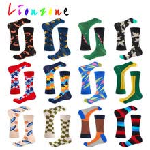 men-socks-LIONZONE Plue Size Warm Socks para Unisex Crazy Animals Plants Dise&ntilde;o geom&eacute;trico Dove Crocodile Shrimp Streetwear Crew Socks Happy on JD