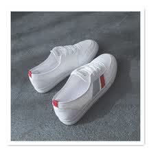 fashion-sneakers-2018 zapatos blancos huecos femeninos de malla transpirable zapatos casuales de malla boca baja zapatos casuales salvajes on JD