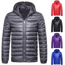 -Moda para hombre Casual Color s&oacute;lido Sudadera con capucha Bolsillos laterales Manga larga Acolchada Chaqueta de pluma on JD