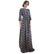 COCOEPPS Women Vintage Evening Maxi Dresses Pleated Bohemian Summer Floral print long Floor Length dress Autumn polka Dot Dress