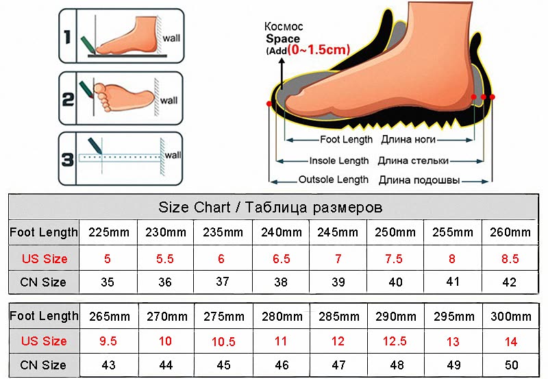 230mm to us shoe size