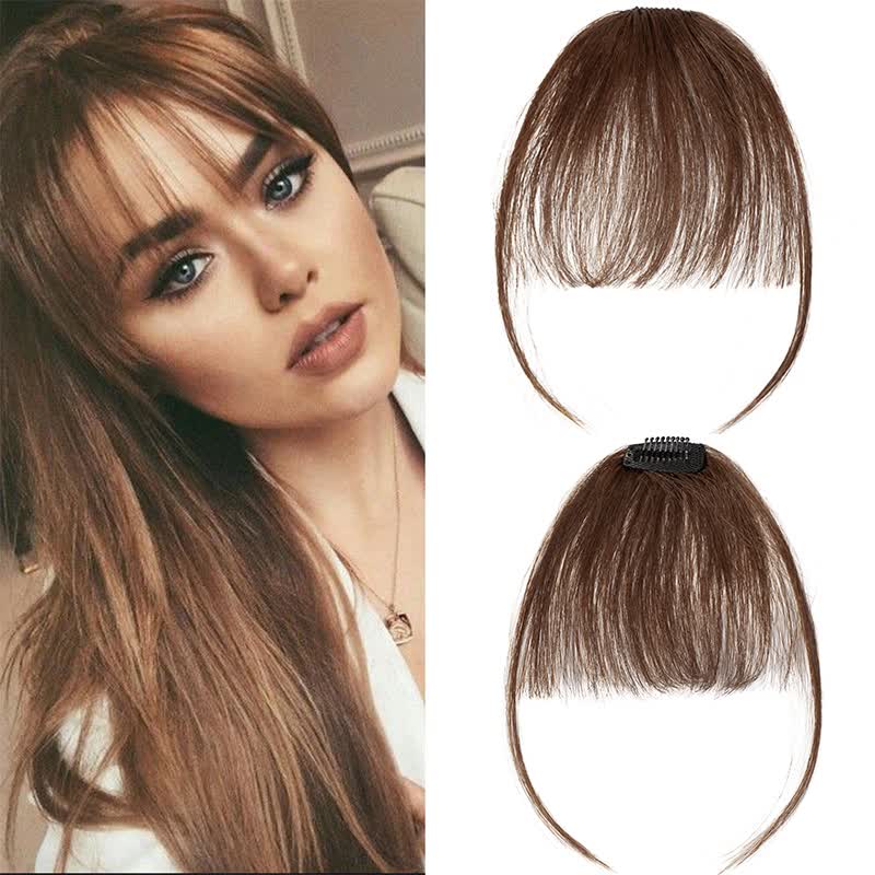 Shop Air Bangs Clip In Hair Bangs 100 Human Hair Mini Handmade