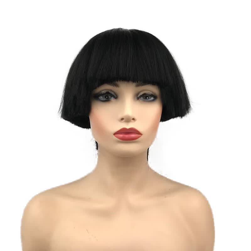 Shop Strongbeauty Short Yaki Straight Synthetic Wigs Blonde