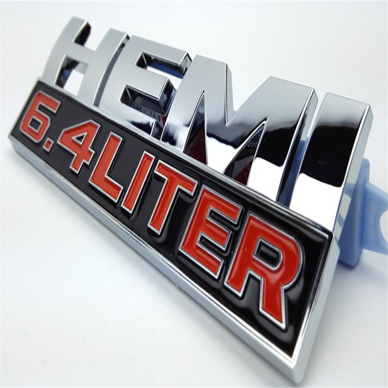 2pcs Red HEMI Emblem Decal Badge Sticker Fit For Dodge Car Model