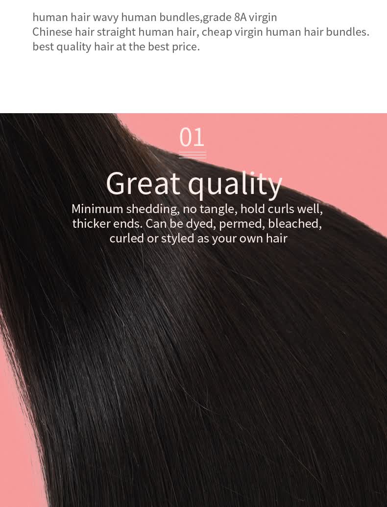 Shop Chinese Straight Hair Meterial Human Hair Extension Natural