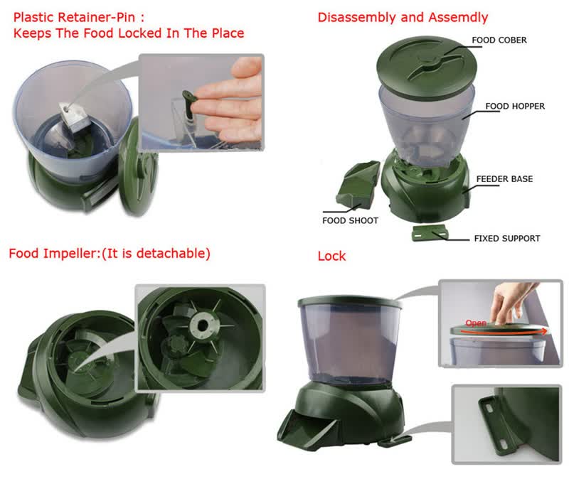 Shop 4 25l Automatic Fish Feeder Fish Tank Pond Aquarium Fish Food