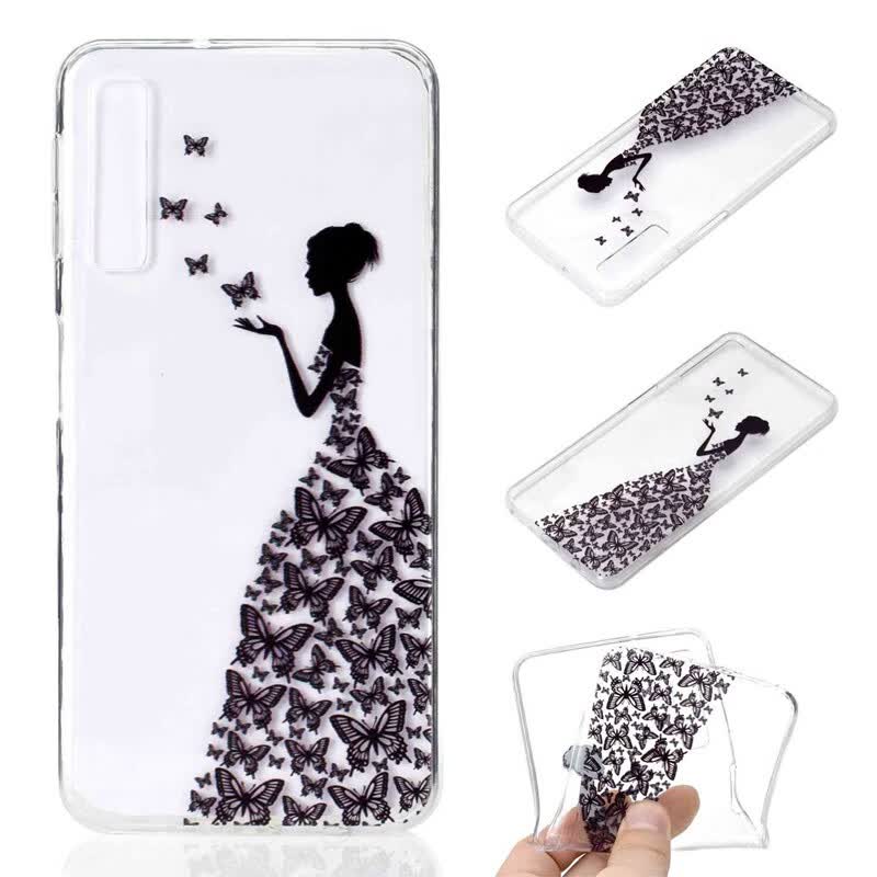 Shop Phone Case For Samsung Galaxy 18 18 A6 A8 Plus A3 A5 17 Simple Ultrathin Girl Pattern Soft Tpu Case Back Cover Online From Best Phone Cases On