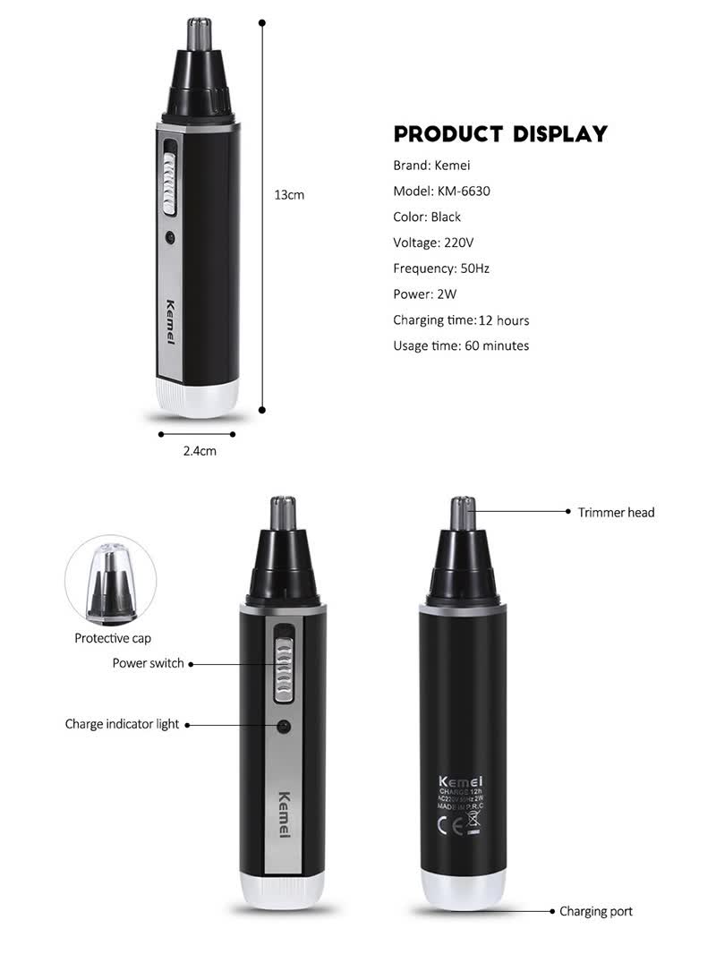 Shop 4 In 1 Rechargeable Nose Hair Trimmer For Men Trimer Ear Face