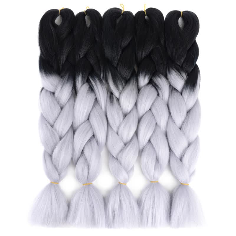 Shop Two Tone Ombre Synthetic Braiding Hair Extension 5pcs Lot 24