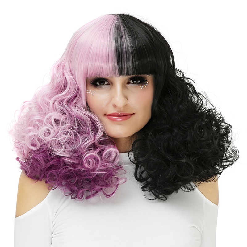 Shop Junsi Ultra Sexy Scene Wig Black Mixed Light Pink Purple