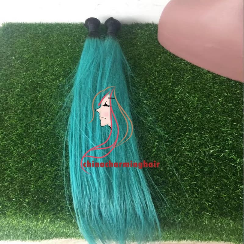 Shop Colored Brazilian Hair 3 Bundles Straight T 1b Teal Ombre