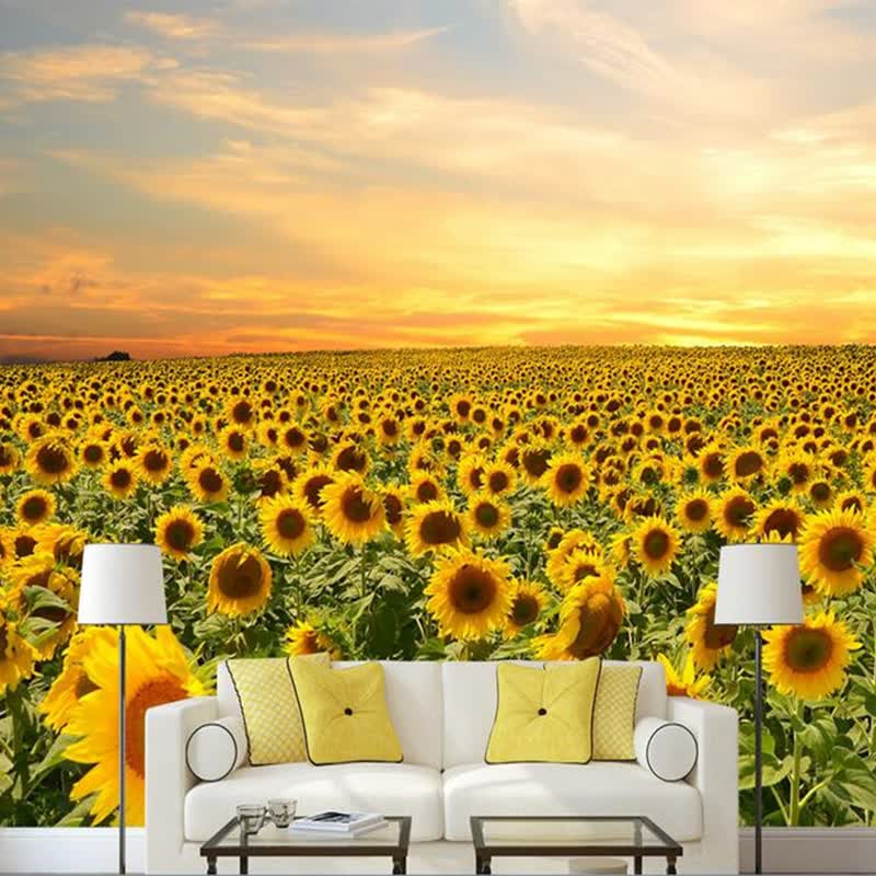 Shop Beautiful Sunflowers Mural Wallpaper Cafe Restaurant