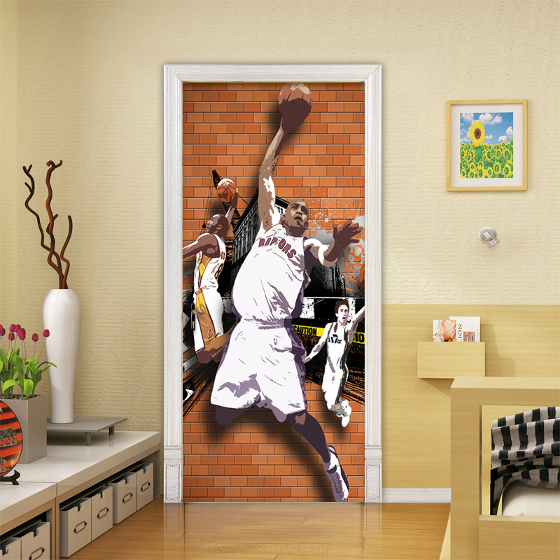 Color 3D Basketball Background Wall Decoration Painting Environmental Protection 3D Three-Dimensional Creative Wall Stickers