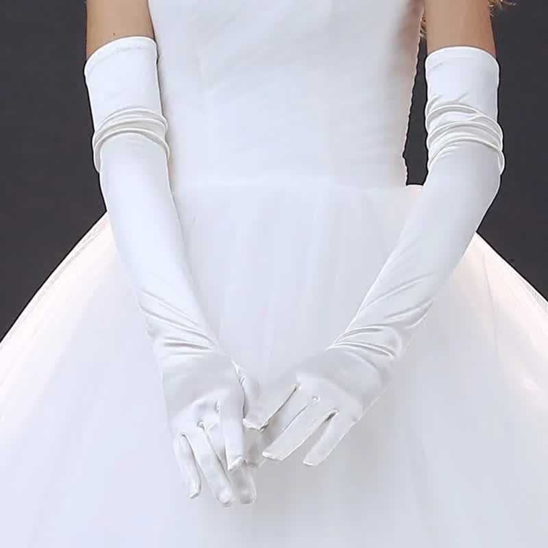 bridal gloves long