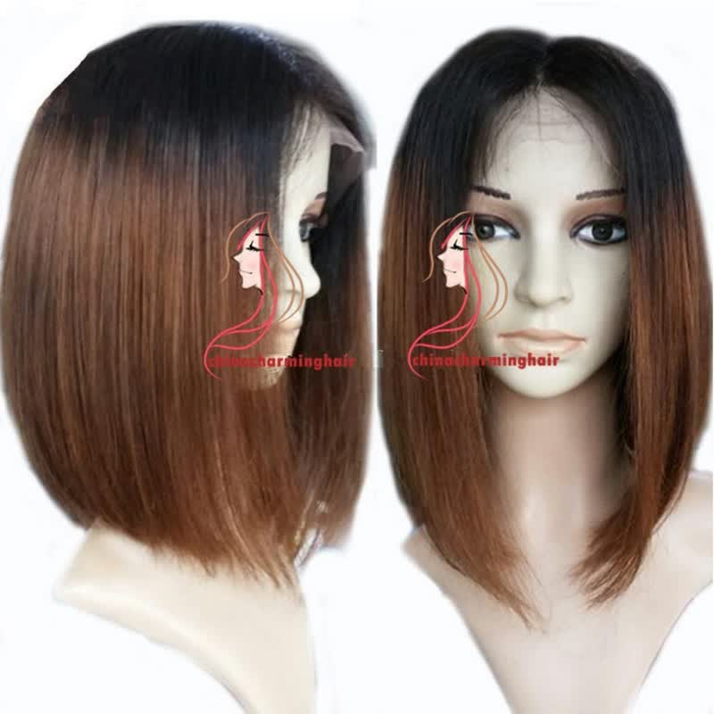 Shop Ombre Color Short Bob Style Wig Brazilian Human Hair Ombre