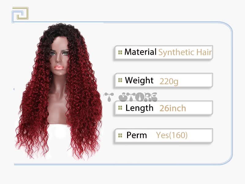 Shop I S A Wig 30 Inches Long Synthetic Ombre Afro Curly Wigs For