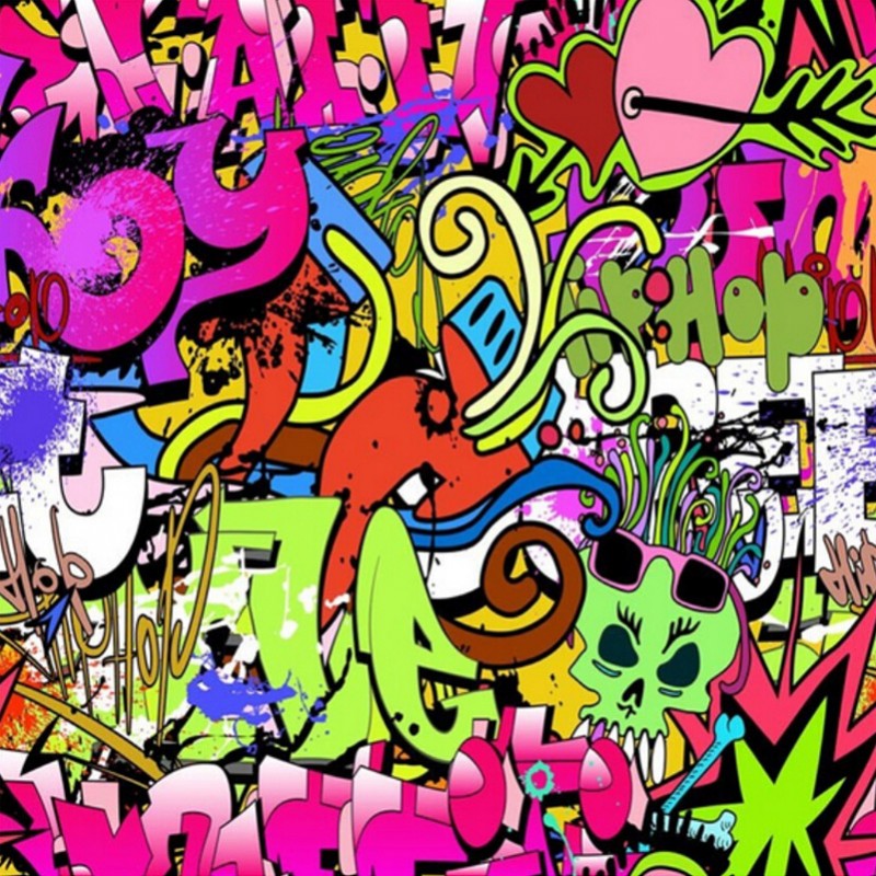 Shop Graffiti Boys Urban Art Photo Wallpaper Custom Wall