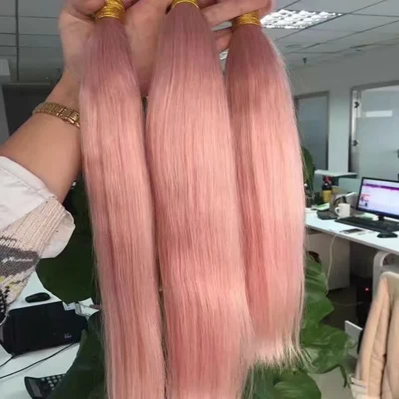 Shop Hair Weave Bundles Hair Extensions Pink Brazilian Silky