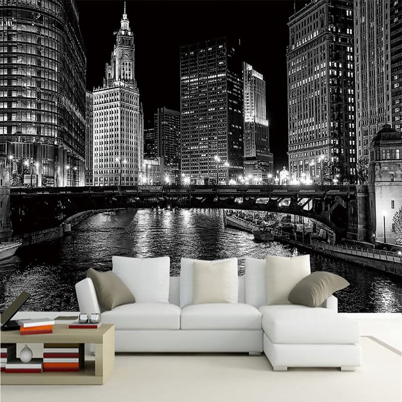 Black And White 3d Mural Wallpaper Image Num 65