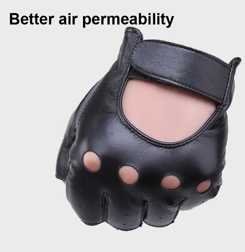 fashion leather fingerless gloves