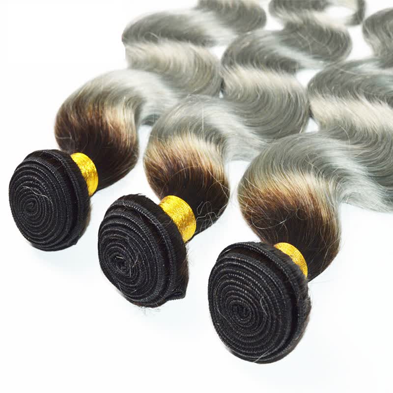 Shop Human Virgin Hair Ombre Brazilian Body Wave 5 Bundles For