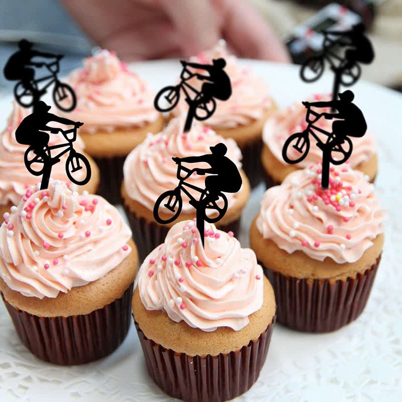 Shop Cupcake Toppers Bicycle Acrylic Toppers Cake Decorations Diy