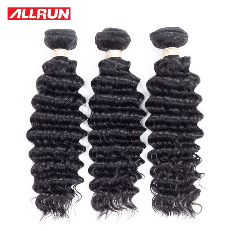 Shop Allrun Deep Wave Brazilian Hair 3 Bundles Brazilian Deep Wave