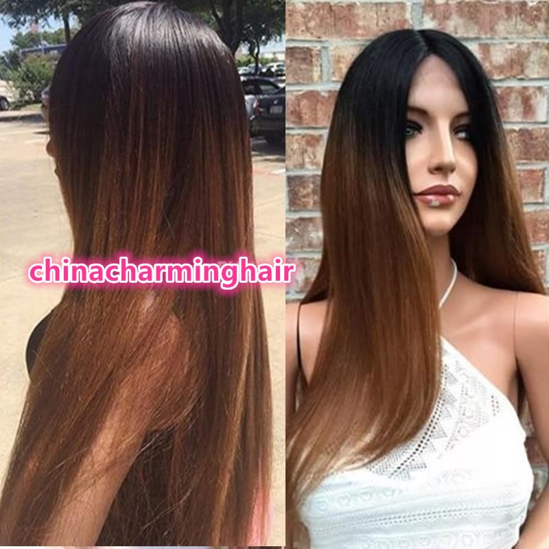 Shop Silky Straight Ombre Full Lace Human Hair Wigs For Women 1b 30 Glueless Full Lace Human Hair Wigs Two Tone Lace Wigs Online From Best Full Lace Wigs On Jd Com Global