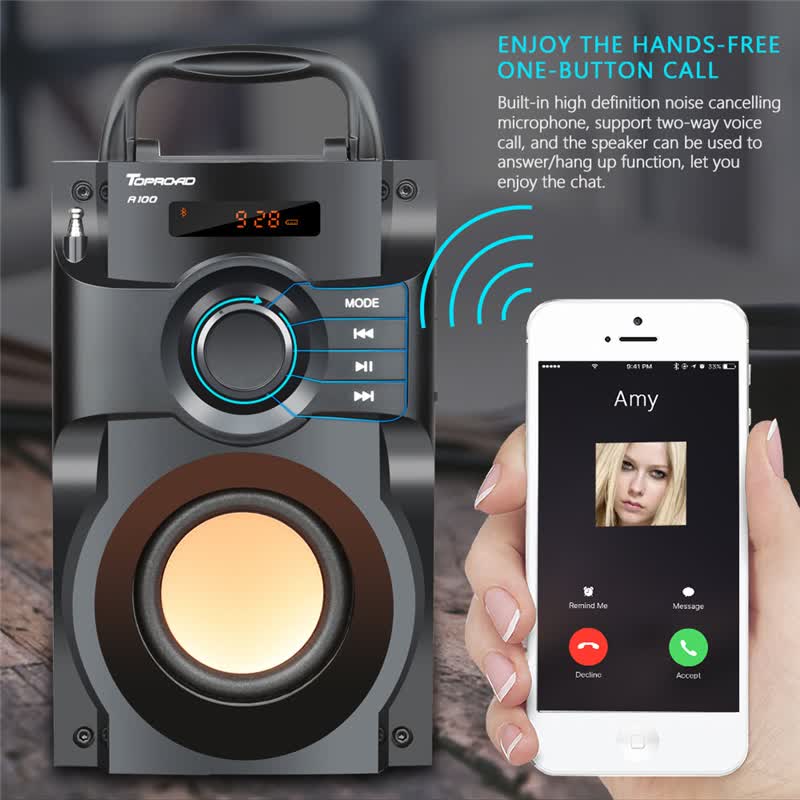 toproad big power bluetooth speaker
