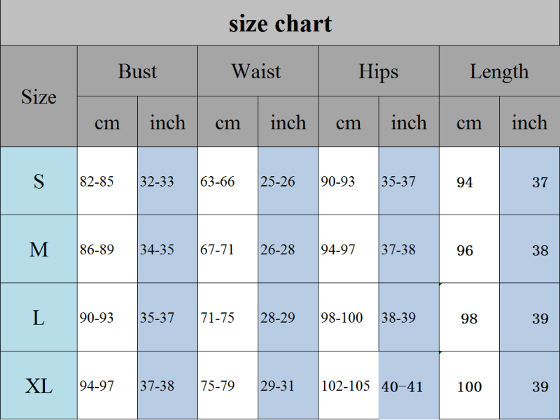 Fashion Design Measurement Chart