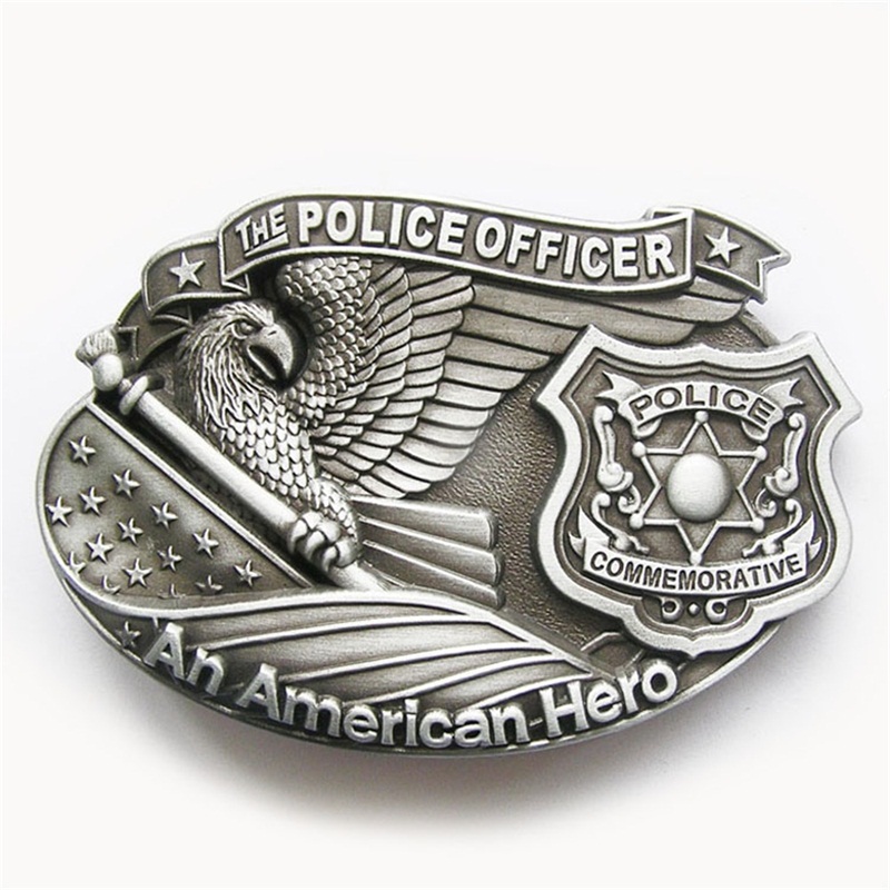 The Police Officer An American Hero Metal Belt Buckle