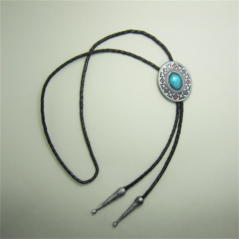 American Southwest Pattern Totem Oval Wedding Bolo Tie also Stock in US
