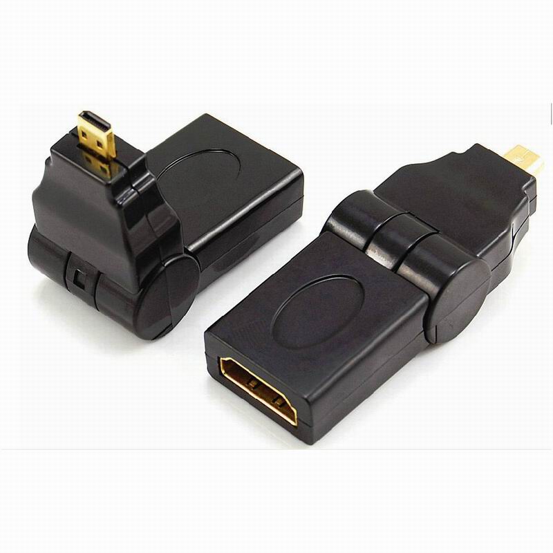 180º Rotatable HDMI MALE TO FEMALE Converter Adapter Plug Gold-plated Connector