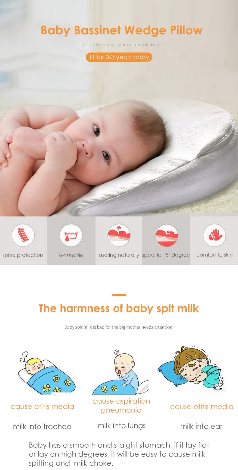Shop Babycare Baby Memory Foam Wedge Pillow Infant Reflux Reducer