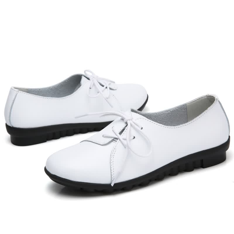 white leather sneakers women's nursing shoes