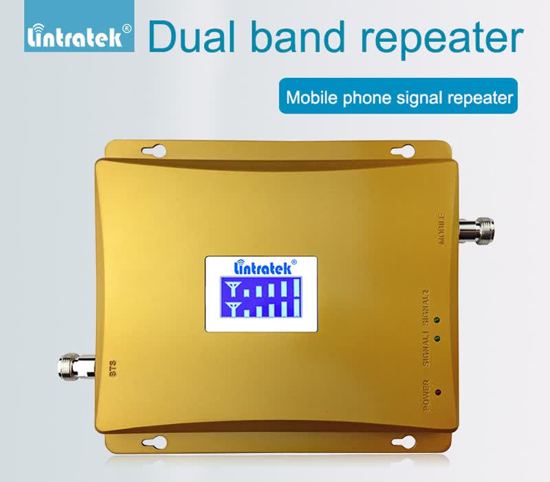 Pantalla LCD 850 2100mhz Repetidor de Banda Dual LTE Amplificador de se/ñal de tel/éfono m/óvil Repetidor de Refuerzo