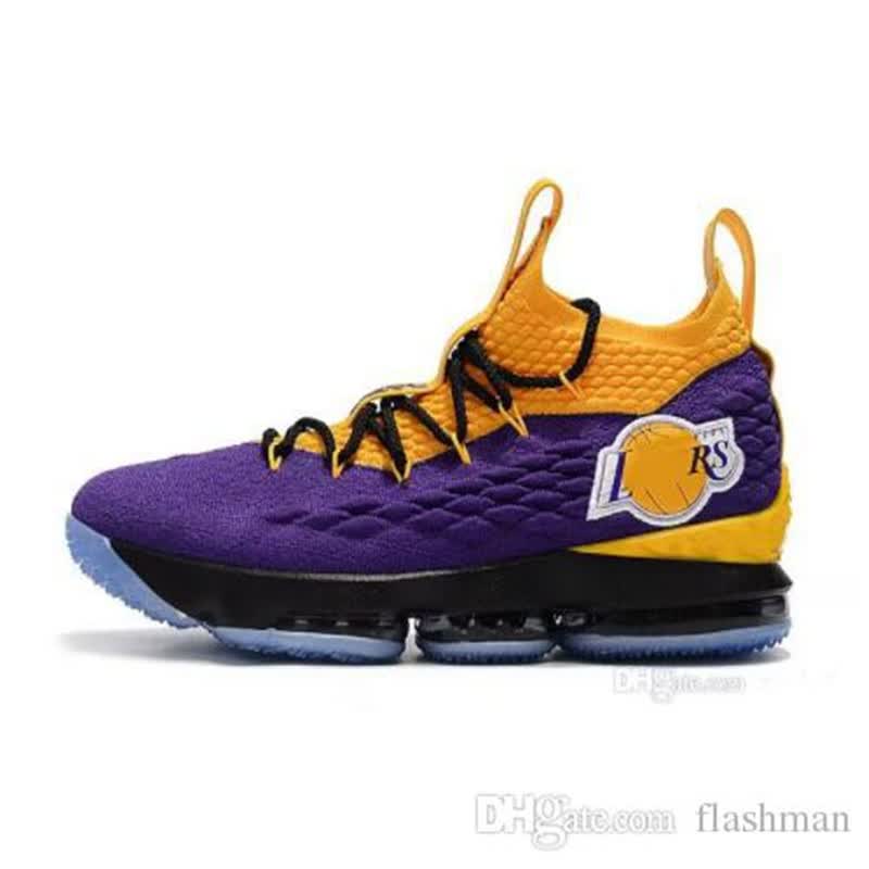 lebron 15 yellow and purple