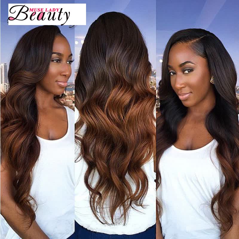 Shop 10a Ombre Brazilian Hair Body Wave Weave 3 Bundles Two Tone