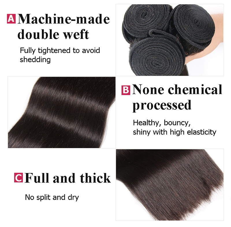 Shop Peruvian Virgin Straight Hair 4 Bundles Peruvian Straight